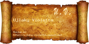 Ujlaky Violetta névjegykártya